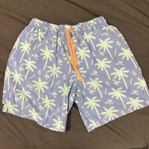 Chubbies Purple and Green Palm Swim Trunks